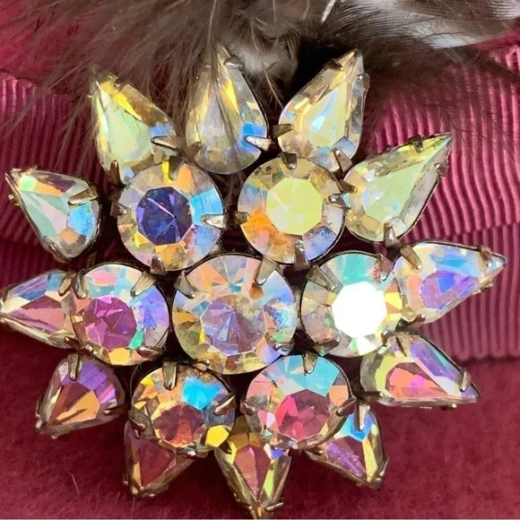 VTG Nordstrom Pink Hat 100% Rabbit Hair Made In England Fedora Derby Brooch Pin - Picture 2 of 15